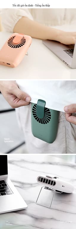 Quạt Treo Eo Lưng Kèm Dây Đeo Tích Hợp Sạc Thích Hợp Với Mọi Hoạt Động Làm Việc Giải Trí Subara GF-22