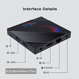 Android tivi box Ram 4G, bộ nhớ 32G, tìm kiếm bằng giọng nói, bluetooth 4.0, băng tần wifi kép, xem phim 4K sắc nét H96MAX
