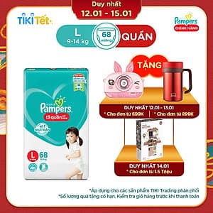 Tã Quần Pampers Giữ Dáng Mới Gói Cực Đại L68 (68 Miếng)