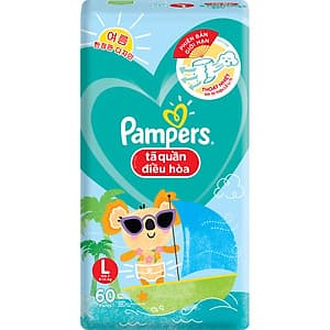 Combo 3 tã Quần Pampers Điều Hoà Gói Lớn L60 (9-14kg)