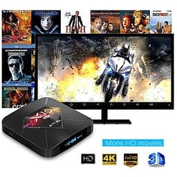 Android TV BOX RAM 4G, Bộ nhớ 32G, xem phim 6K, chơi game, hỗ trợ tính năng tìm kiếm bằng giọng nói mới nhất hiện nay X10 PLUS