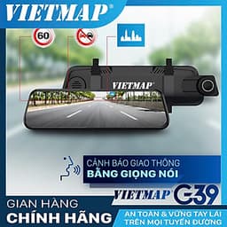 Vietmap G39 - Camera hành trình Dạng gương TRÀN VIỀN điện tử thông minh  - HÀNG CHÍNH HÃNG