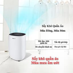 Máy hút ẩm không khí Deye DY-612S công nghệ mới độ ồn siêu thấp, thanh lọc ion âm, hẹn giờ thông minh Hàng Chính Hãng