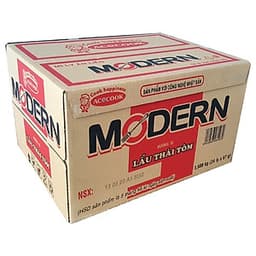 Thùng Mì Ly Modern Hương Vị Lẩu Thái Tôm (24 Ly x 67g)