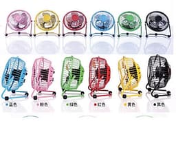 Quạt mini cắm cổng USB có lồng sắt công suất lớn màu ngẫu nhiên ( Tặng kèm 1 quạt mini cắm cổng USB vỏ nhựa )