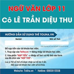 Khóa học NGỮ VĂN LỚP 11 cô Diệu Thu - 09 tháng