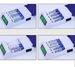  tự ngắt khi đầy Bộ Sạc Pin AA, AAA Tốc Độ Cao Hiển Thị Màn Hình LCD - K209 Doublepow 