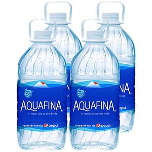 Thùng 4 Chai Nước Khoáng Thiên Nhiên Aquafina (5L/chai)