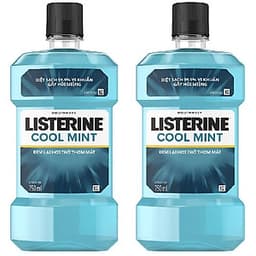 Combo 2 Nước Súc Miệng Hương Bạc Hà Listerine Cool Mint (750ml/Chai)