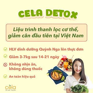 Voucher liệu trình giảm cân liệu trình 14 ngày  áp dụng trên chuỗi nhà hàng Celadetox  an toàn, không mệt mỏi được thiết kế bởi huấn luyện viên dinh dưỡng theo phương pháp eatclean