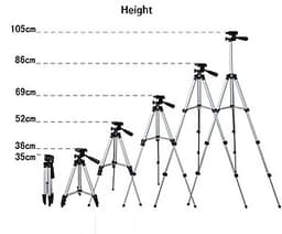 Chân máy ảnh Tripod 3110 tặng Giá kẹp điện thoại, Remote bluetooth và Túi đựng