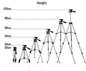 Chân máy ảnh Tripod 3110 tặng Giá kẹp điện thoại, Remote bluetooth và Túi đựng