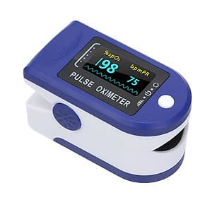 Máy SPO2 kẹp ngón tay màn hình LED đo nhịp tim và nồng độ oxy trong máy
