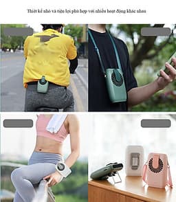 Quạt Treo Eo Lưng Kèm Dây Đeo Tích Hợp Sạc Thích Hợp Với Mọi Hoạt Động Làm Việc Giải Trí Subara GF-22