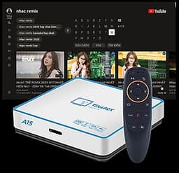 Android TV Box Vinabox A15 2020 Có Điều khiển giọng nói Ram 2G/ Rom 16G - Hàng Chính Hãng
