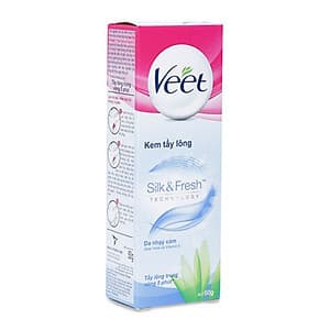 Kem Tẩy Lông Dành Cho Da Nhạy Cảm VEET Silk & Fresh Sensitive Tuýp 50g
