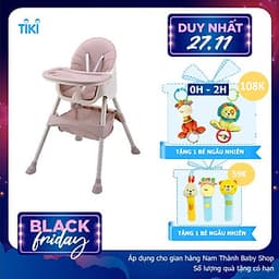 Ghế tập ăn dặm ăn bột đa năng cao cấp thiết kế Hàn Quốc 3 nấc điều chỉnh độ cao