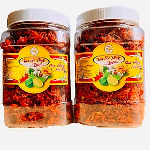 1KG - COMBO 2 HŨ THỊT KHÔ BÒ DẠNG SỢI TÂN LỘC PHÁT - DÙNG TRỘN GỎI