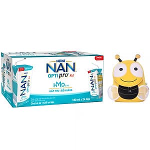 Thùng 24 hộp Nestlé NAN OPTIPRO Kid Hộp pha sẵn 180ml ( 24x180ml) + Tặng Balo con ong