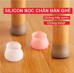 Bộ 20 miếng bọc chân ghế, chân bàn bằng silicon dày, bọc chân bàn chống trượt, chống xước cho sàn gỗ GD365-BocChanGhe-Sili-20 (giao màu ngẫu nhiên)