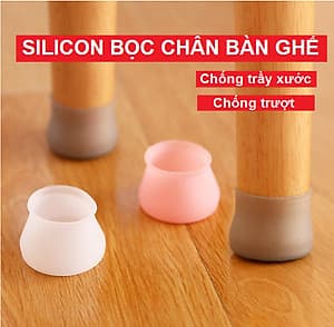 Bộ 20 miếng bọc chân ghế, chân bàn bằng silicon dày, bọc chân bàn chống trượt, chống xước cho sàn gỗ GD365-BocChanGhe-Sili-20 (giao màu ngẫu nhiên)