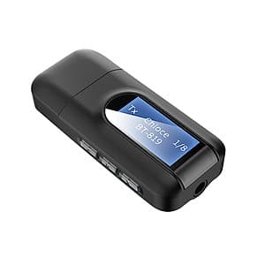 Bộ thu phát Bluetooth 5.0 và USB 2 trong 1 màn hình LCD 3.5MM AUX dùng cho máy tính/ TV/ ô tô/ tai nghe không dây