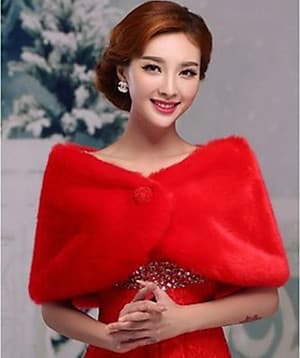 Khăn Choàng Giả Lông Thú Cho Cô Dâu