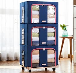 Tủ Vải Đựng Đồ Khung Thép Chịu Lực, Túi Đựng Chăn Màn Quần Áo miDoctor Tiện Lợi - Giao Màu Ngẫu Nhiên