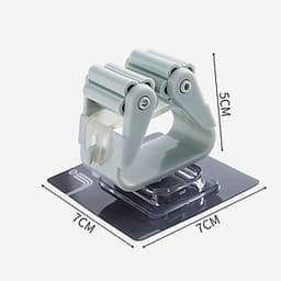 Bộ 2 móc treo chổi, cây lau nhà dụng cụ tẩy rửa nhà tắm dán tường chống khuẩn tiết kiệm không gian chịu lực tối đa 5Kg