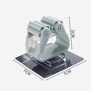 Bộ 2 móc treo chổi, cây lau nhà dụng cụ tẩy rửa nhà tắm dán tường chống khuẩn tiết kiệm không gian chịu lực tối đa 5Kg
