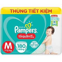 Tã quần Giữ dáng Pampers Megabox thùng tiết kiệm M180  -  Tặng 1 túi Downy Dịu nhẹ 800ml