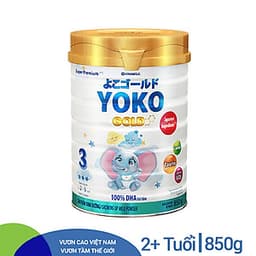 SỮA BỘT GOLD YOKO 3 VINAMILK 850G ̣̣DÀNH CHO BÉ TỪ 2 - 6 Tuổi