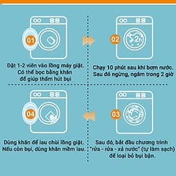 (Hộp 8 Viên) Tẩy Lồng Máy Giặt Dạng Sủi Nhật Bản, Vệ Sinh Máy Giặt Và Khử Mùi Hiệu Quả Với Công Nghệ Sủi Bọt Cô Đặc Thế Hệ 2 - Tặng Kèm Móc Khóa SPEVI - Hàng chính hãng