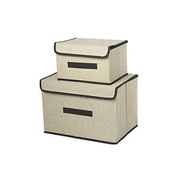 2 Hộp Vải Đựng Đồ Cá Nhân, Đựng Quần áo, Vớ, Đồ Lót, Đồ Chơi Size L,M