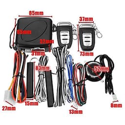 Bộ Chìa Khóa Thông Minh Khởi Động Động Cơ Cho Xe Hơi Đen (9 cái)
