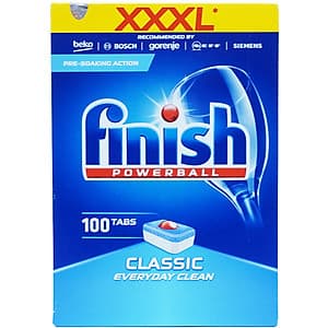Viên rửa Chén Tổng Hợp Finish 100 Tabs classic Dùng Cho Máy Rửa Bát