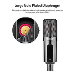TAKSTAR PC-K850 Side-Address Recording Microphone Cardioid Pickup Pattern Wired Condenser Mic for Live Streaming Karaoke