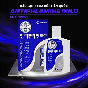 Dầu Lạnh Xoa Bóp Massage Hàn Quốc Antiphlamine Mild màu xanh - Đau nhức cơ thể, giúp da mềm mại - Chai 100ml