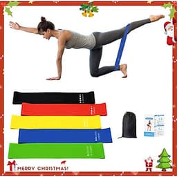 Bộ 5 dây đàn hồi tập gym, dây đàn hồi  mini band tập yoga dây đàn hồi kháng lực cao cấp, dây đàn hồi tập thể dục Cleacco ( bộ 5 dây đủ màu trong 1 túi )