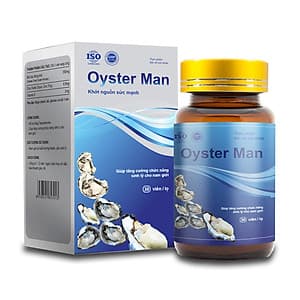 Viên Uống Tăng Cường Sinh Lý Nam OYSTER MAN (Hộp 30 Viên) Bổ Sung Kẽm, Vitamin E Phục Hồi Sinh Lực Phái Mạnh, Cải Thiện Tinh Trùng Yếu Ít ( Hộp 30 Viên)