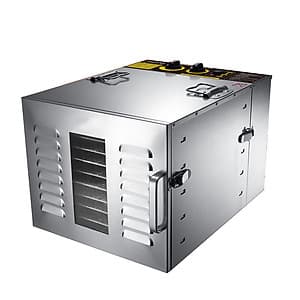 Máy sấy thực phẩm 10 khay bằng inox