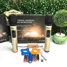 Bộ 2 micro không dây VINETTEAM S29 Sóng UHF Wireless Dành Cho Amly , Loa Kéo - Hỗ Trợ Các Thiết Bị Có Jack Cắm 3.5mm Và 6.5mm 
