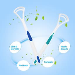 Dụng Cụ Cạo Lưỡi Vệ Sinh Răng Miệng (2 Cây)