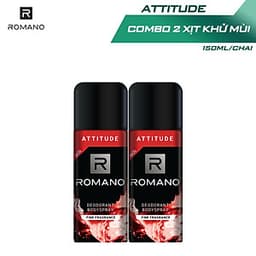 Combo 2 Xịt toàn thân Romano Attitude nồng ấm cá tính 150ml