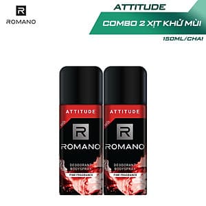 Combo 2 Xịt toàn thân Romano Attitude nồng ấm cá tính 150ml