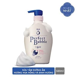 Combo Sữa tắm dưỡng ẩm Senka Perfect Whip hương hoa hồng, đinh hương 500ml và Sữa rửa mặt chiết xuất đất sét trắng Senka Perfect Whip Clay 120g