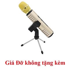 Micro Kèm loa karaoke Bluetooth hát karaoke bằng điện thoại cao cấp PKCB BM06 cắm thẻ nhớ có thể dùng trợ giảng 3 trong 1 Vàng ánh kim