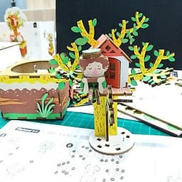 Đồ chơi lắp ráp gỗ 3D Mô hình Hộp nhạc Music Box AM41-AM45
