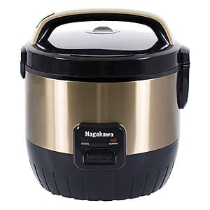 Nồi Cơm Điện Nắp Gài 3D Nagakawa NAG0119 (1.8 Lít) - Gold - Hàng Chính Hãng