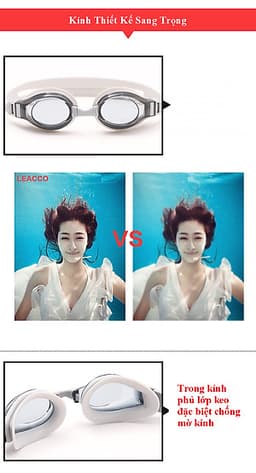Kính bơi chống tia UV , Chống sương mù , bảo vệ mắt YESURE Cleacco, Dây đeo được làm 100% silicone mềm mại, thoải mái, dành cho vận động viên chuyên nghiệp hoặc người có sở thích đi bơi - Hàng Chính Hãng
